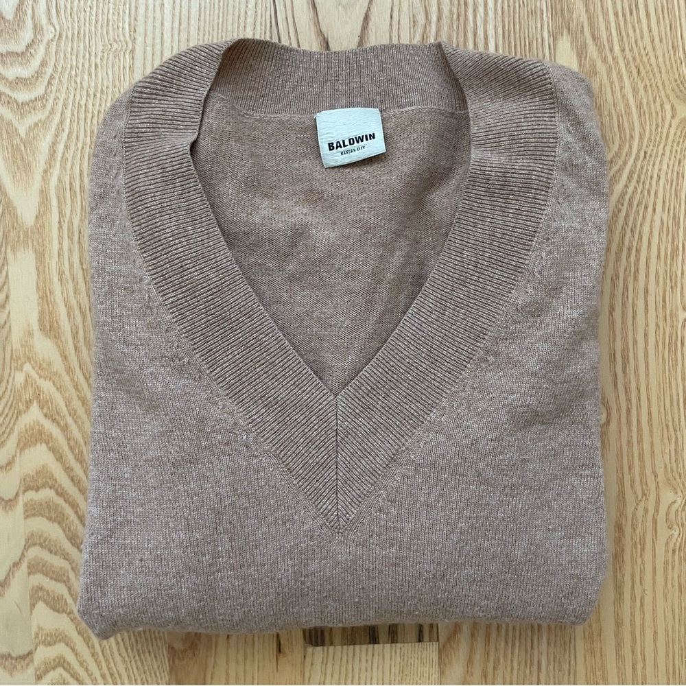 Baldwin Vneck wool cashmere sweater, size small